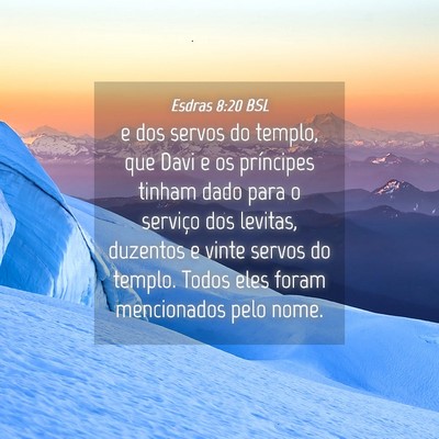 Picture 04 - Esdras 8:20 BSL - e dos servos do templo, que Davi e os príncipes - Bible Verse Picture