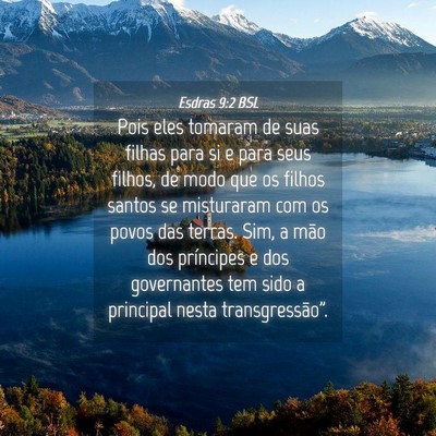 Picture 04 - Esdras 9:2 BSL - Pois eles tomaram de suas filhas para si e para - Bible Verse Picture
