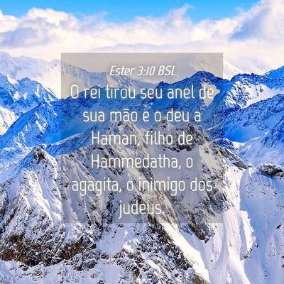 Picture 04 - Ester 3:10 BSL - O rei tirou seu anel de sua mão e o deu a Haman, - Bible Verse Picture