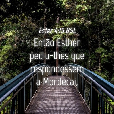 Picture 04 - Ester 4:15 BSL - Então Esther pediu-lhes que respondessem a - Bible Verse Picture