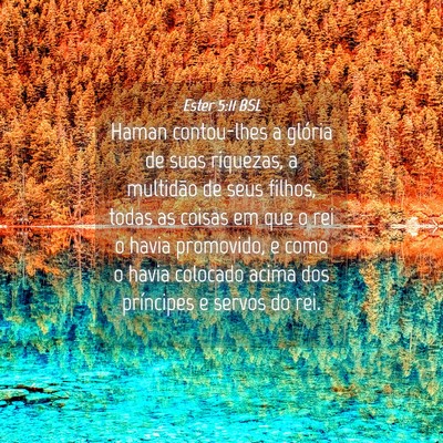 Picture 04 - Ester 5:11 BSL - Haman contou-lhes a glória de suas riquezas, a - Bible Verse Picture