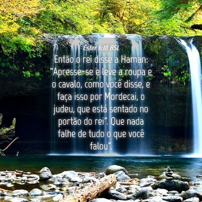 Picture 04 - Ester 6:10 BSL - Então o rei disse a Haman: “Apresse-se e leve - Bible Verse Picture