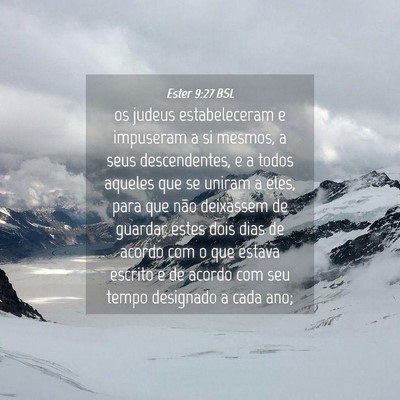 Picture 04 - Ester 9:27 BSL - os judeus estabeleceram e impuseram a si mesmos, - Bible Verse Picture