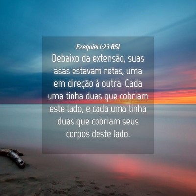 Picture 04 - Ezequiel 1:23 BSL - Debaixo da extensão, suas asas estavam retas, - Bible Verse Picture