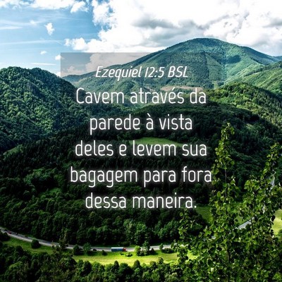 Picture 04 - Ezequiel 12:5 BSL - Cavem através da parede à vista deles e levem - Bible Verse Picture