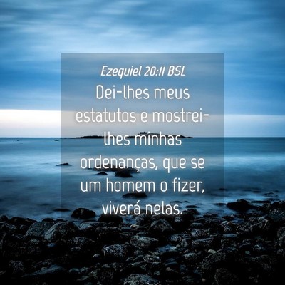 Picture 04 - Ezequiel 20:11 BSL - Dei-lhes meus estatutos e mostrei-lhes minhas - Bible Verse Picture