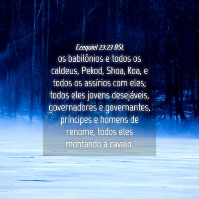 Picture 04 - Ezequiel 23:23 BSL - os babilônios e todos os caldeus, Pekod, Shoa, - Bible Verse Picture