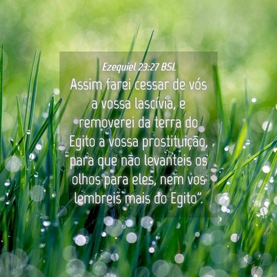 Picture 04 - Ezequiel 23:27 BSL - Assim farei cessar de vós a vossa lascívia, e - Bible Verse Picture