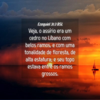 Picture 04 - Ezequiel 31:3 BSL - Veja, o assírio era um cedro no Líbano com - Bible Verse Picture