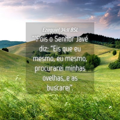 Picture 04 - Ezequiel 34:11 BSL - “'Pois o Senhor Javé diz: “Eis que eu mesmo, - Bible Verse Picture