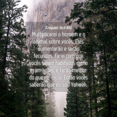 Picture 04 - Ezequiel 36:11 BSL - Multiplicarei o homem e o animal sobre vocês. - Bible Verse Picture