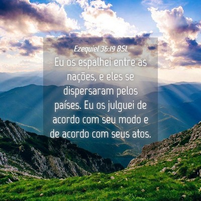 Picture 04 - Ezequiel 36:19 BSL - Eu os espalhei entre as nações, e eles se - Bible Verse Picture
