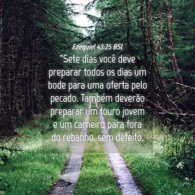 Picture 04 - Ezequiel 43:25 BSL - “Sete dias você deve preparar todos os dias um - Bible Verse Picture
