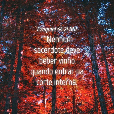 Picture 04 - Ezequiel 44:21 BSL - ““Nenhum sacerdote deve beber vinho quando - Bible Verse Picture