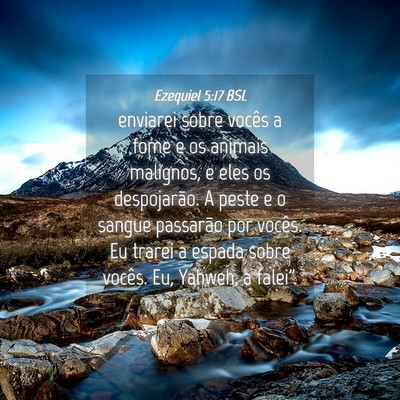 Picture 04 - Ezequiel 5:17 BSL - enviarei sobre vocês a fome e os animais - Bible Verse Picture