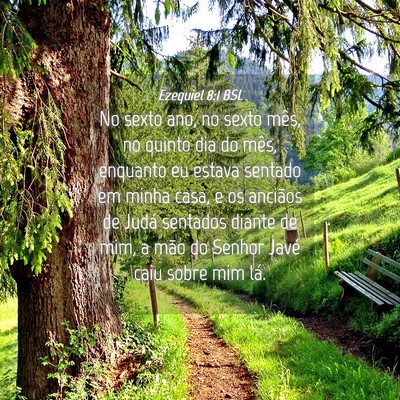 Picture 04 - Ezequiel 8:1 BSL - No sexto ano, no sexto mês, no quinto dia do - Bible Verse Picture