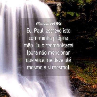 Picture 04 - Filemom 1:19 BSL - Eu, Paul, escrevo isto com minha própria mão: - Bible Verse Picture