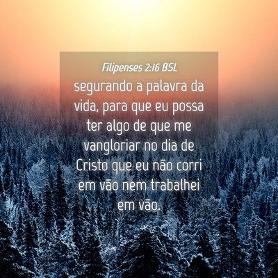 Picture 04 - Filipenses 2:16 BSL - segurando a palavra da vida, para que eu possa - Bible Verse Picture