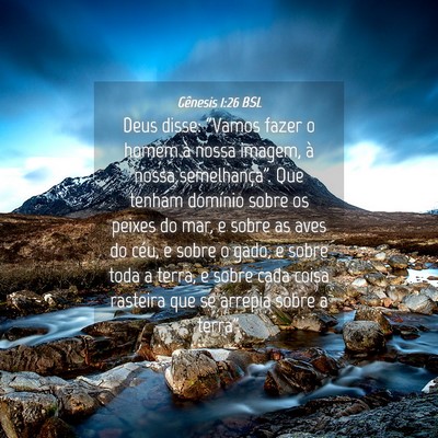 Picture 04 - Gênesis 1:26 BSL - Deus disse: “Vamos fazer o homem à nossa - Bible Verse Picture