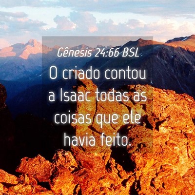 Picture 04 - Gênesis 24:66 BSL - O criado contou a Isaac todas as coisas que ele - Bible Verse Picture