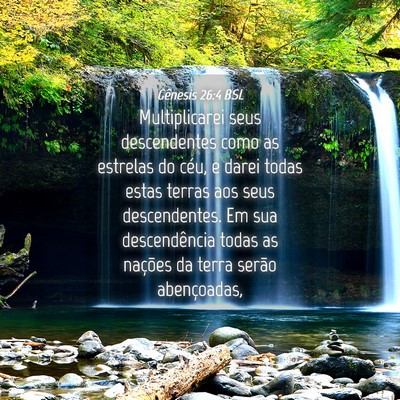 Picture 04 - Gênesis 26:4 BSL - Multiplicarei seus descendentes como as estrelas - Bible Verse Picture