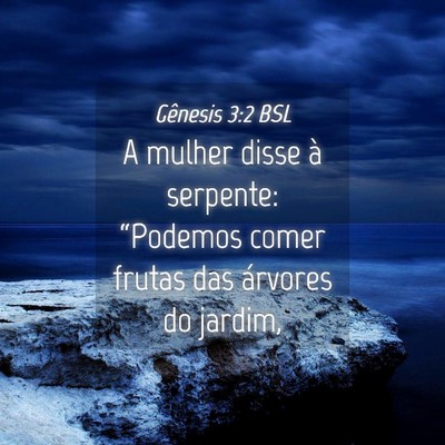Picture 04 - Gênesis 3:2 BSL - A mulher disse à serpente: “Podemos comer - Bible Verse Picture