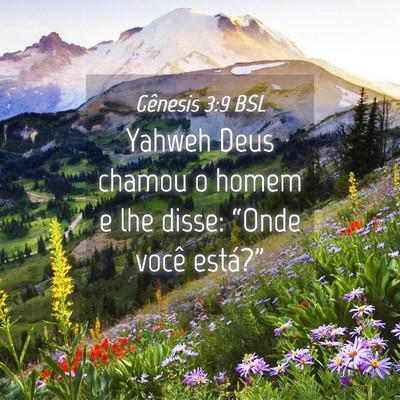 Picture 04 - Gênesis 3:9 BSL - Yahweh Deus chamou o homem e lhe disse: “Onde - Bible Verse Picture