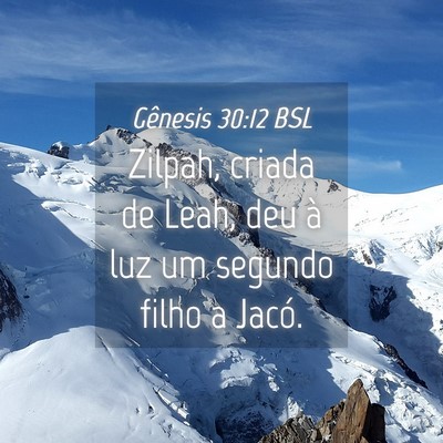 Picture 04 - Gênesis 30:12 BSL - Zilpah, criada de Leah, deu à luz um segundo - Bible Verse Picture