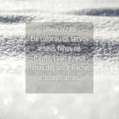 Picture 04 - Gênesis 33:2 BSL - Ele colocou os servos e seus filhos na frente, - Bible Verse Picture