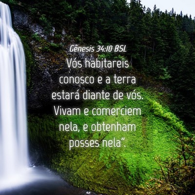 Picture 04 - Gênesis 34:10 BSL - Vós habitareis conosco e a terra estará diante - Bible Verse Picture