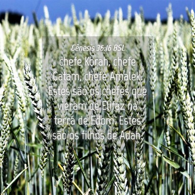 Picture 04 - Gênesis 36:16 BSL - chefe Korah, chefe Gatam, chefe Amalek. Estes - Bible Verse Picture