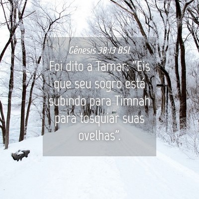Picture 04 - Gênesis 38:13 BSL - Foi dito a Tamar: “Eis que seu sogro está - Bible Verse Picture