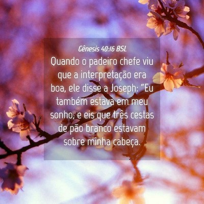 Picture 04 - Gênesis 40:16 BSL - Quando o padeiro chefe viu que a interpretação - Bible Verse Picture