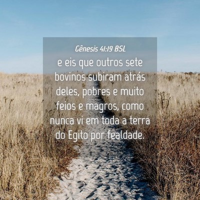 Picture 04 - Gênesis 41:19 BSL - e eis que outros sete bovinos subiram atrás - Bible Verse Picture