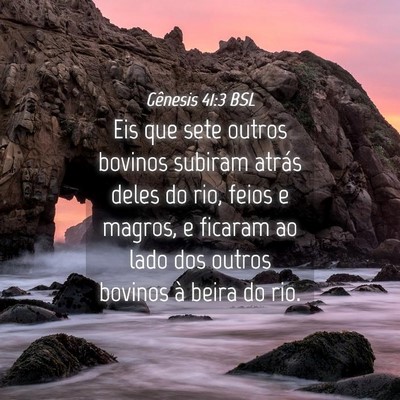 Picture 04 - Gênesis 41:3 BSL - Eis que sete outros bovinos subiram atrás deles - Bible Verse Picture