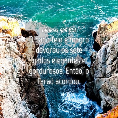 Picture 04 - Gênesis 41:4 BSL - O gado feio e magro devorou os sete gados - Bible Verse Picture