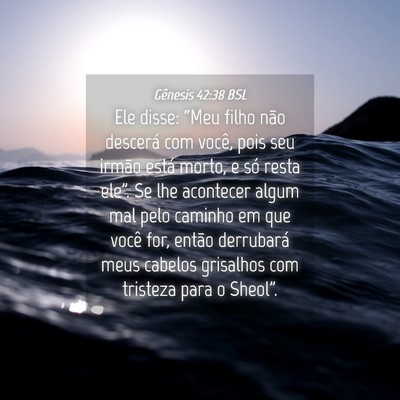 Picture 04 - Gênesis 42:38 BSL - Ele disse: “Meu filho não descerá com você, - Bible Verse Picture
