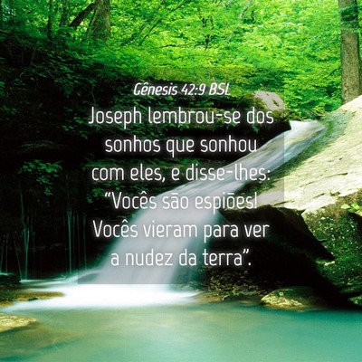 Picture 04 - Gênesis 42:9 BSL - Joseph lembrou-se dos sonhos que sonhou com eles, - Bible Verse Picture