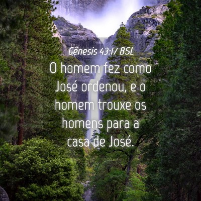 Picture 04 - Gênesis 43:17 BSL - O homem fez como José ordenou, e o homem trouxe - Bible Verse Picture