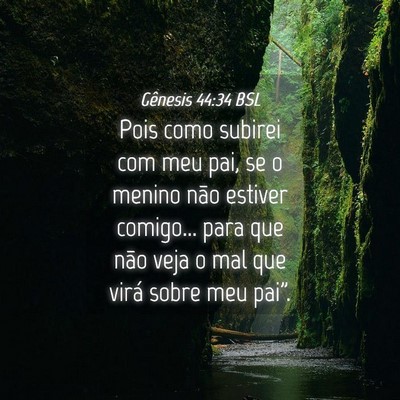 Picture 04 - Gênesis 44:34 BSL - Pois como subirei com meu pai, se o menino não - Bible Verse Picture