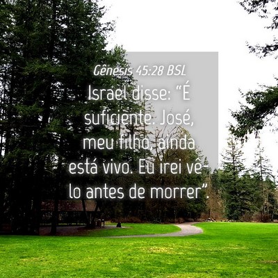 Picture 04 - Gênesis 45:28 BSL - Israel disse: “É suficiente. José, meu filho, - Bible Verse Picture