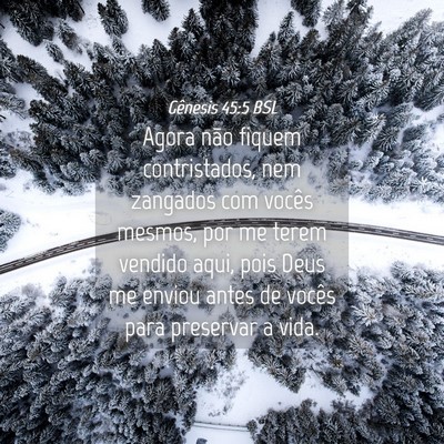 Picture 04 - Gênesis 45:5 BSL - Agora não fiquem contristados, nem zangados com - Bible Verse Picture