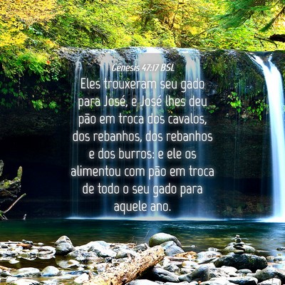 Picture 04 - Gênesis 47:17 BSL - Eles trouxeram seu gado para José, e José lhes - Bible Verse Picture