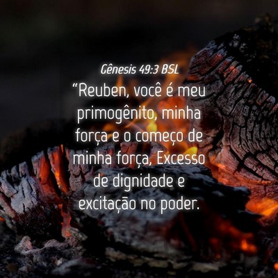 Picture 04 - Gênesis 49:3 BSL - “Reuben, você é meu primogênito, minha - Bible Verse Picture