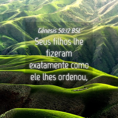 Picture 04 - Gênesis 50:12 BSL - Seus filhos lhe fizeram exatamente como ele lhes - Bible Verse Picture