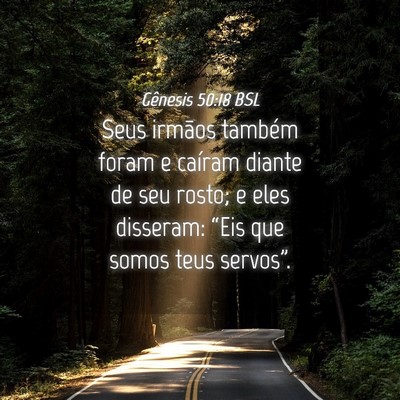 Picture 04 - Gênesis 50:18 BSL - Seus irmãos também foram e caíram diante de - Bible Verse Picture