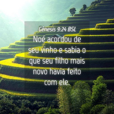 Picture 04 - Gênesis 9:24 BSL - Noé acordou de seu vinho e sabia o que seu filho - Bible Verse Picture