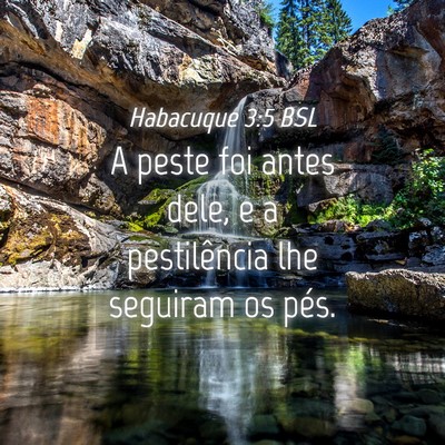 Picture 04 - Habacuque 3:5 BSL - A peste foi antes dele, e a pestilência lhe - Bible Verse Picture