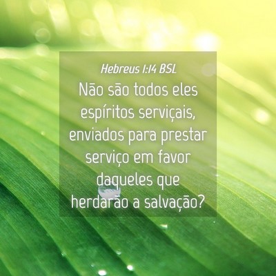 Picture 04 - Hebreus 1:14 BSL - Não são todos eles espíritos serviçais, - Bible Verse Picture