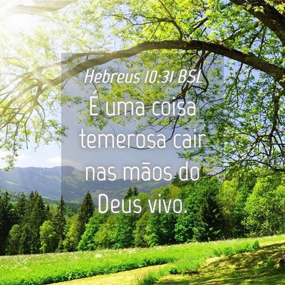 Picture 04 - Hebreus 10:31 BSL - É uma coisa temerosa cair nas mãos do Deus - Bible Verse Picture